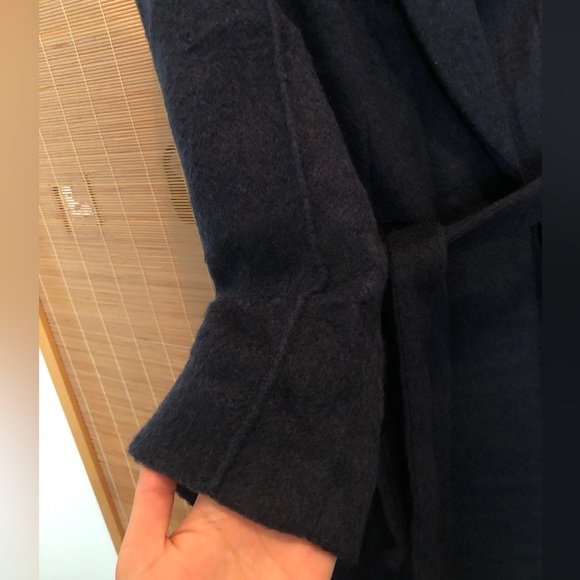 Topshop Manhattan Coat - Tailored, Belted, Double Breasted in Navy 2P - Picture 10 of 16